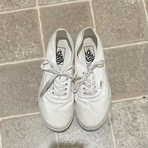 White low top vans